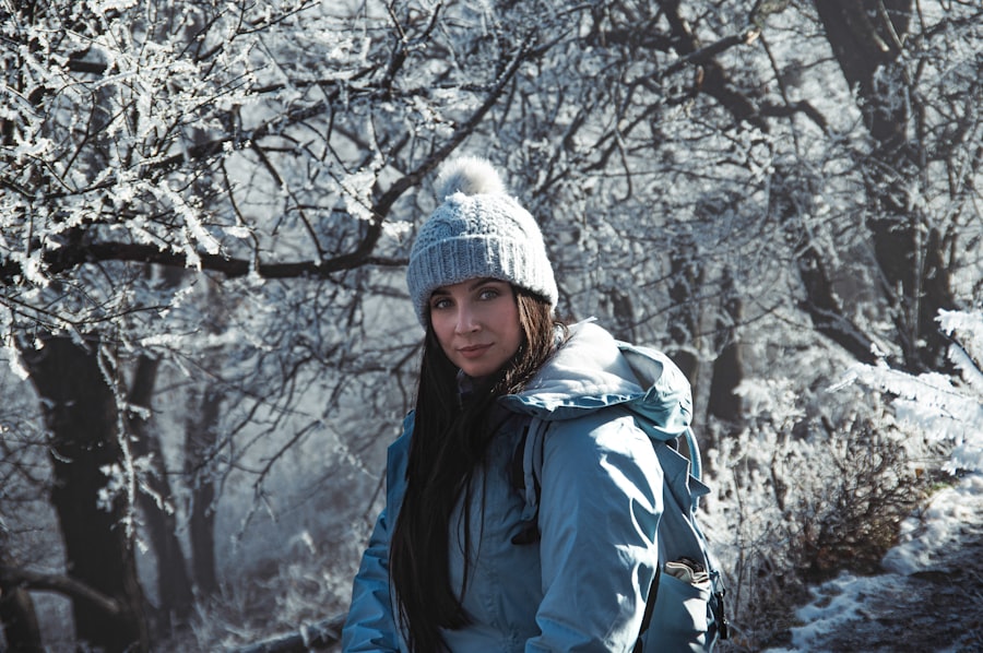 Winter hiking outfit