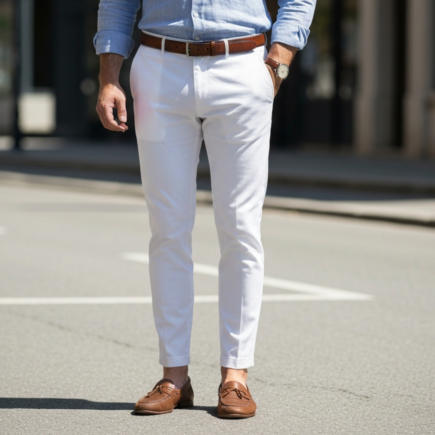 Co pasuje do białych spodni męskich? 5 inspiracji, które zawsze wyglądają dobrze