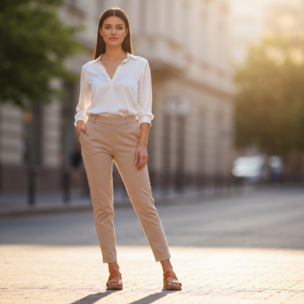 Co pasuje do beżowych spodni damskich? Ranking top 5 dodatków